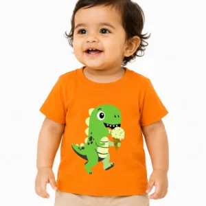 Orange-DinoEatingIcecream